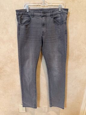 Jachs Men's Slim Straight Jeans in Washed Gray 34x34